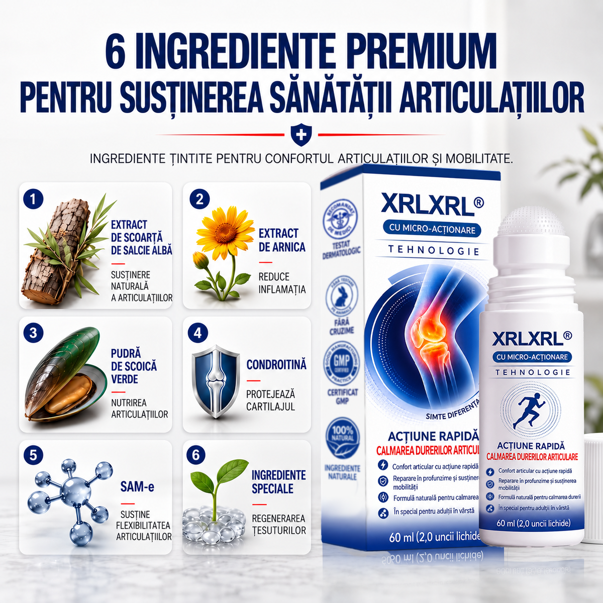 🌿𝑿𝑹𝑳𝑿𝑹𝑳®👨‍⚕️ TEHNOLOGIE ORTOPEDICĂ DE NOUĂ GENERAȚIE Rulou regenerant pentru oase și articulații cu microace de 0,05 mm